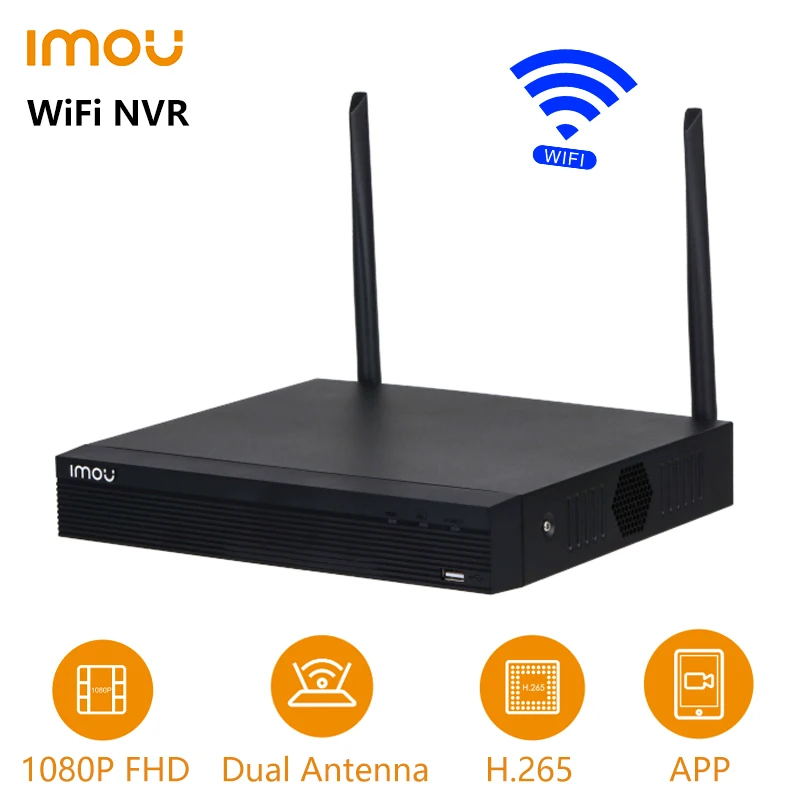 Imou 1080P Wireless 4/8 Canali Nvr Wifi Network Videoregistratore Imou Camera Storage Device Accoppiamento Automatico Hdmi H.265 Onvif