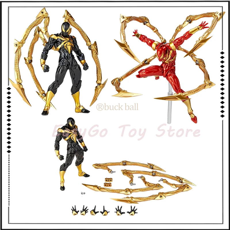 Spiderman Anime Figure Iron Spider Man Action Figurine Pvc Figurine Dozanaguchi Style Model Collection Giocattoli Mobili Bambola Regali