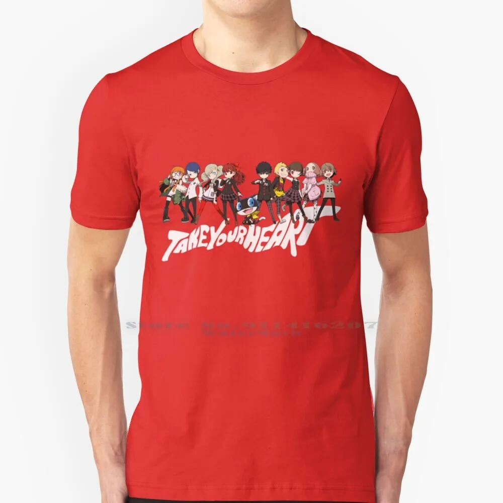 Chibi Persona 5 Royal Take Your Heart T Shirt 100% Puro Cotone Persona 5 Persona P5 Persona 5 Royal P5 Royal Royal Royal Pq2