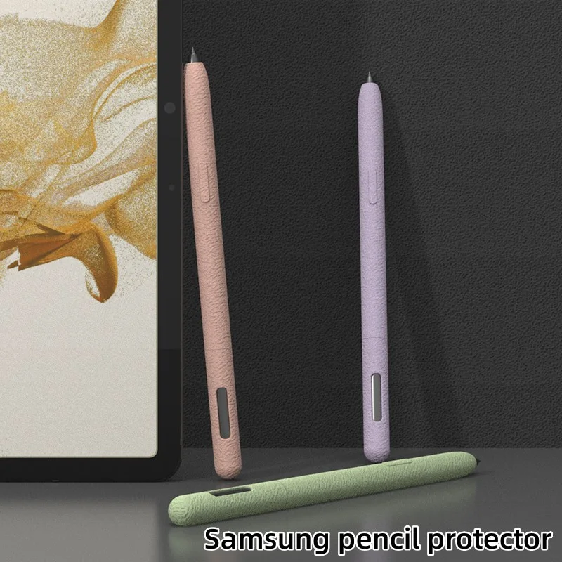 Per Samsung Galaxy Tab S9 Fe + S9 Fe S6 Lite S7 Fe S8 Ultra S9 Plus Astuccio In Silicone Tablet Touch Stylus Pen Tinta Unita
