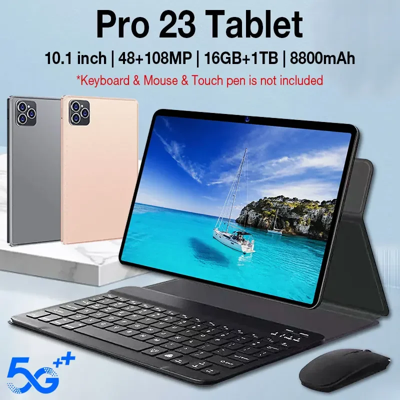 Tablet Versione Globale Pro23 Pad 10.1 Pollici Hd Tablet Originale 5G Wifi Tablet Pc Android Google Play Tablet Di Marca Pc 2024 Nuovo