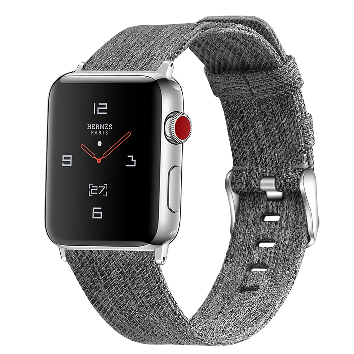 Cinturino In Tessuto Compatibile Con Apple Watch Series 7 / 6 / 5 / 4 / 3 / 2 / 1 / Se / Nike Design Esclusivo Casual, Fine E Morbido