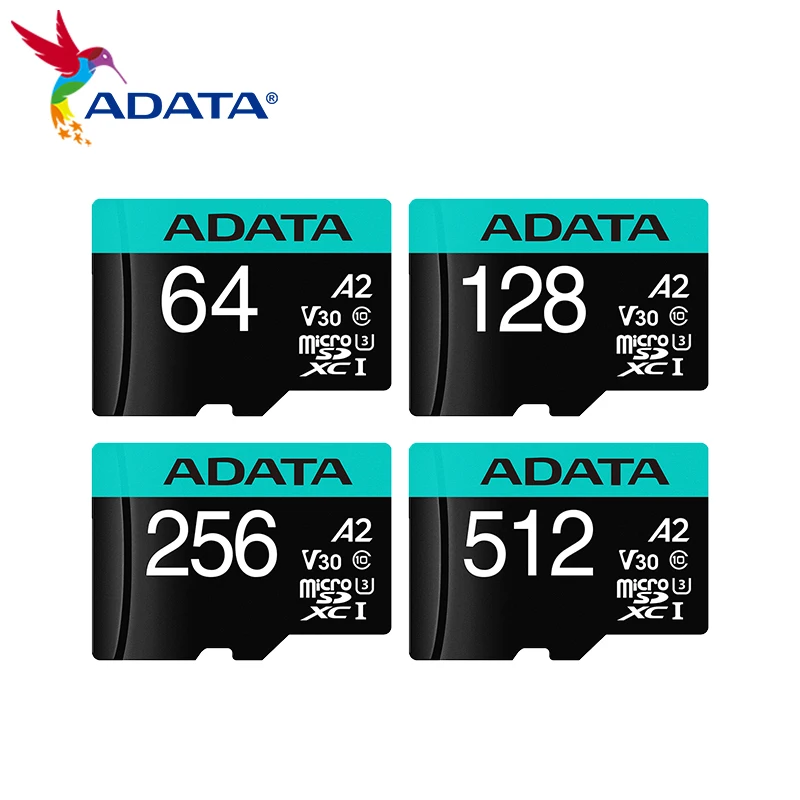Adata A2 Micro Sd Card 64Gb Micro Sd 128Gb 32Gb Flash Memory Card Sd 256Gb U3 4K V30 Microsd 512Gb Tf Flash Card Per Pc Phone