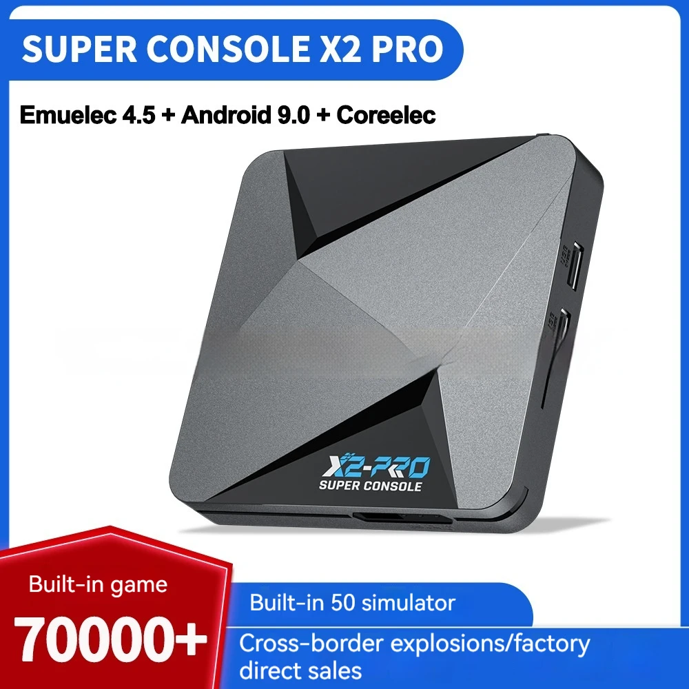 Superconsole Di Vendita Calda Transfrontaliera X2Pro Home Console Per Videogiochi Set-Top Box Per Giochi Integrati A Tre Sistemi