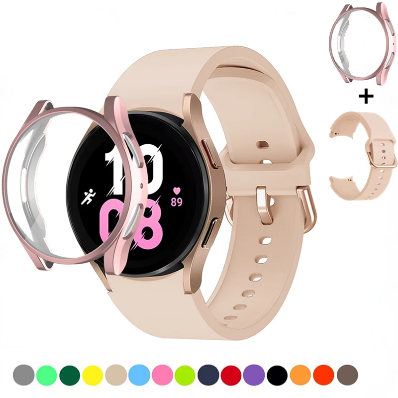 Custodia + Cinturino Per Samsung Galaxy Watch 4/5 40Mm 44Mm Cinturino Sportivo Kit Cinturino Cinturino Galaxy Watch 5/4 40Mm 44Mm Guscio Protettivo