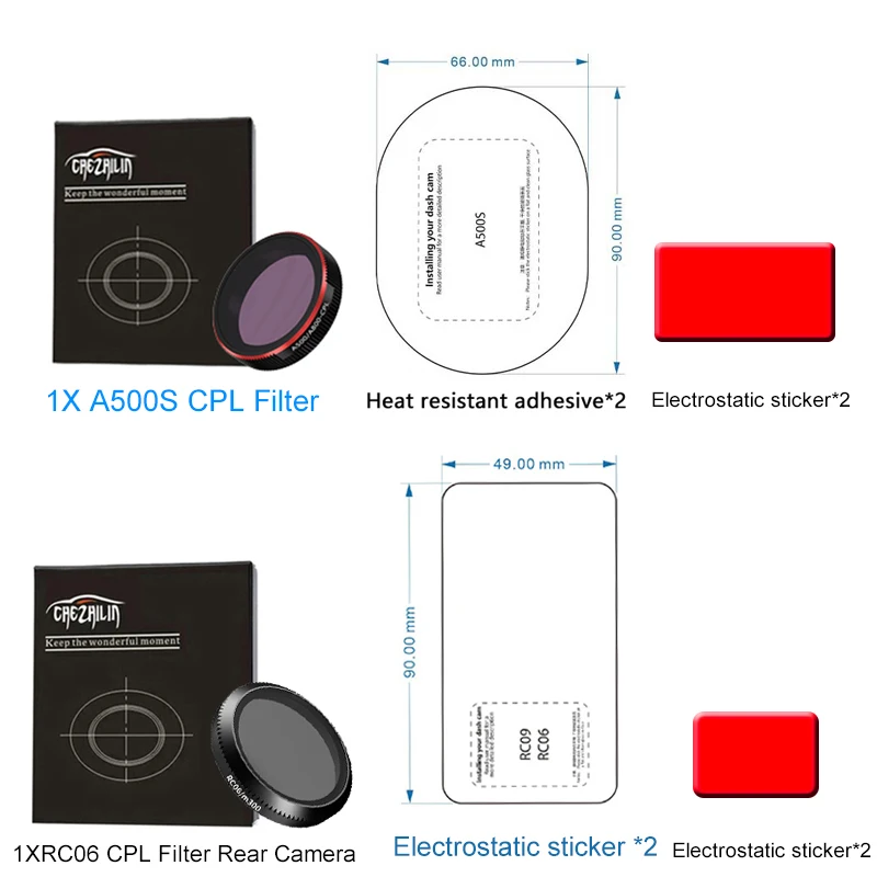 Per 70Mai Dash Cam Pro Plus + A500S Cpl Elimina Riflettente Per Filtro Cpl 70Mai A500S Pro Lite D02 / D08 / 70Mai Lite2