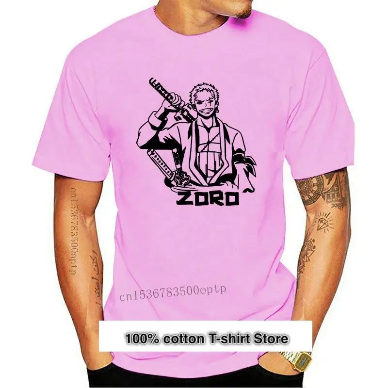 Roronoa-Camiseta De La Escada De Zoro Para Hombre, Sombrero De Paja, Pirata, One Piece, Top Blanco Y Negro De Anime, (1)