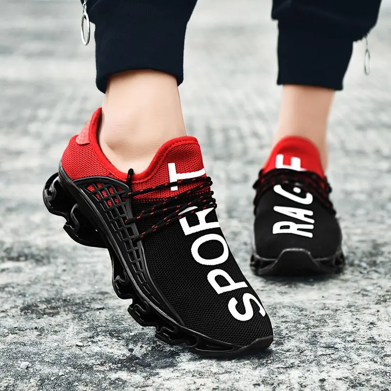 Scarpe Sportive Da Uomo Di Grandi Dimensioni Antiscivolo All'Aperto Scarpe Sportive Da Uomo Per La Corsa Di Scarpe Sportive Estive Per Donna Nero Ross