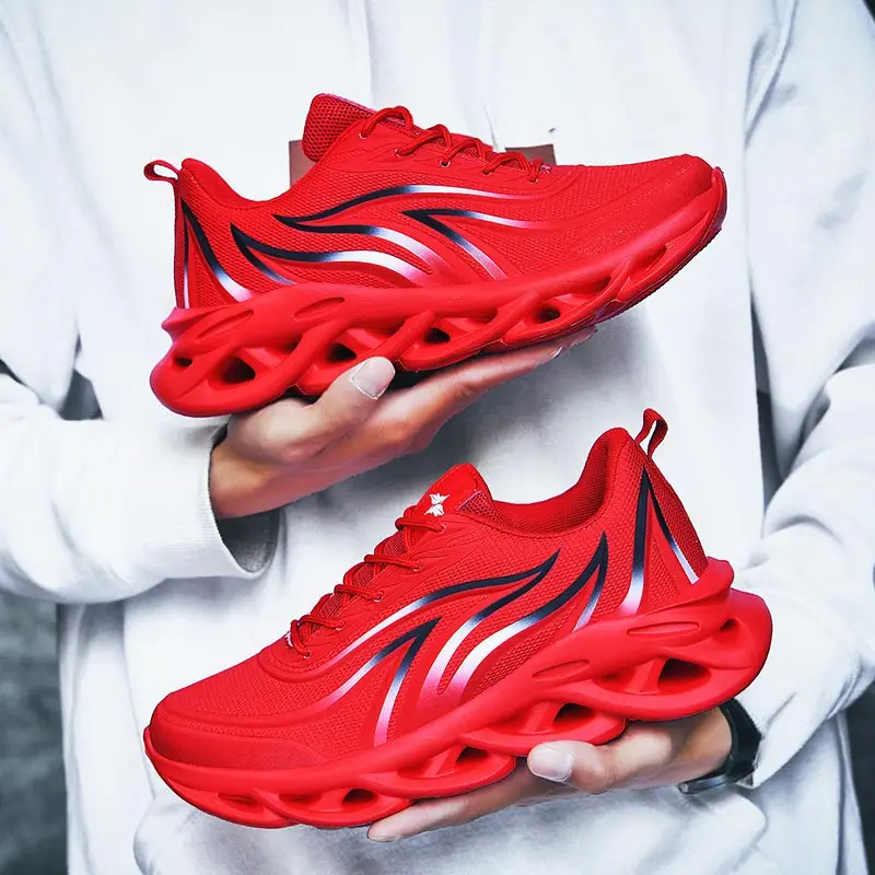 Scarpe Estive Da Uomo Traspiranti Scarpe Da Corsa Scarpe Da Ginnastica Rosse Per Uomo Basket Running Uomo Scarpe Sportive Uomo E-433