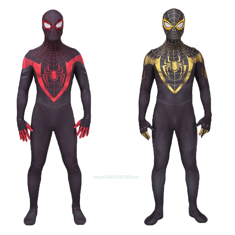 Gioco Ps5 Spiderman 2 Body Costume Cosplay Miles Morales Superhero Tuta Halloween Christmas Party Gift Bambini Collant Per Adulti