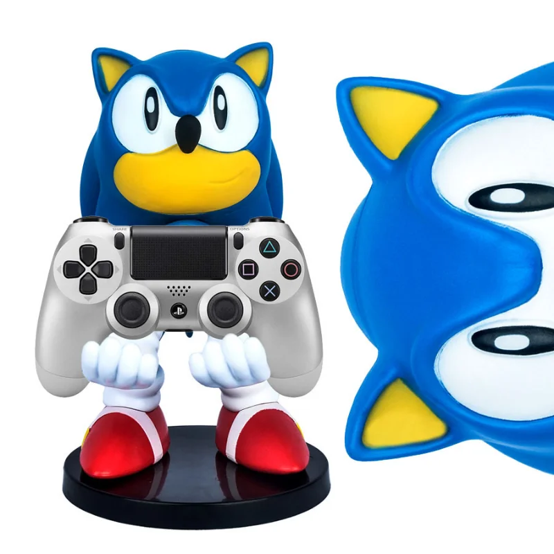 Anime Super Sonic Figure Hedgehog Phone Holder Switch Ps4 Ps5 Xbox Game Controller Holder Action Figure Model Toy Fans Regalo Per Bambini
