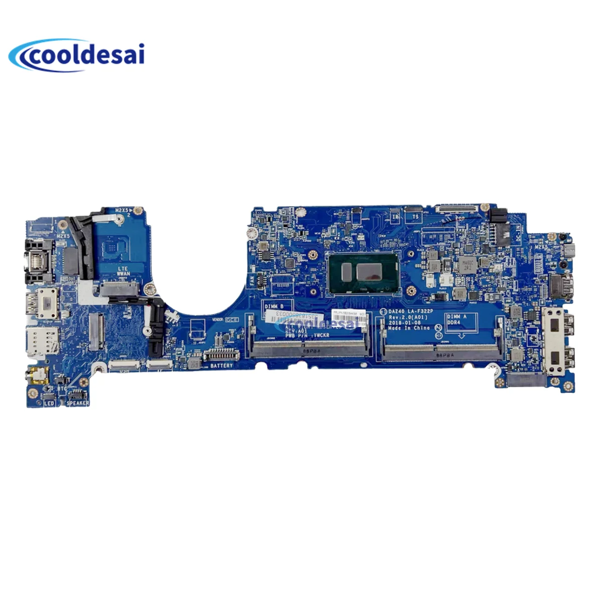 Per La Scheda Madre Del Computer Portatile Dell Latitude 7490 Con Cpu I3/I5/I7 Cn-0Cwdr5 Cn-0R462V Cn-0T0Vj3 Cn-01K63C Daz40 La-F322P
