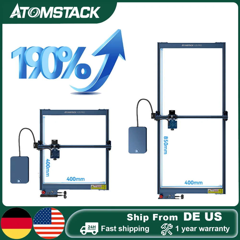 Atomstack Macchina Per Incisione Laser Kit Di Estensione Dell'Asse Y Area Di Incisione Laser 850X400Mm Per Atomstack A20 A30 X20 X30 S20 S30 Pro