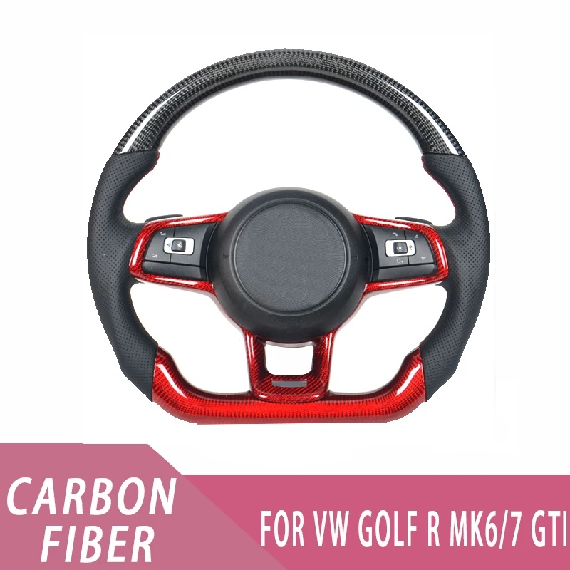 Volante Per Auto Per Volkswagen Vw Golf 7 R Golf7 Mk7 Gti 7R Volante Volant Lenkrad Fibra Di Carbonio