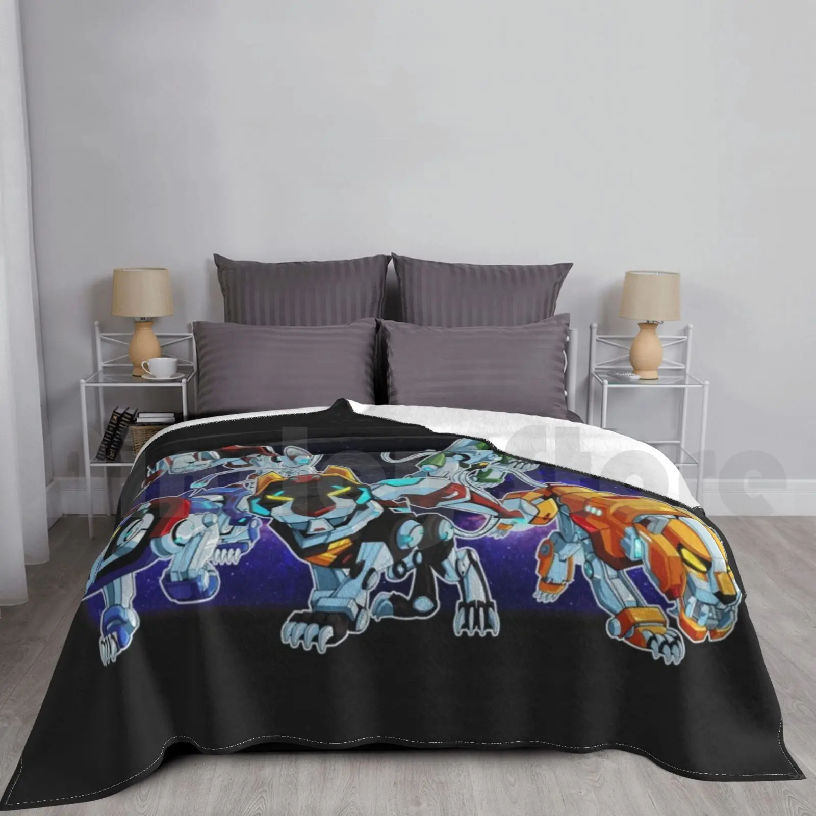 Lions Of Voltron Coperta Per Divano Letto Travel Voltron Black Lion Red Lion Blue Lion Yellow Lion Green Lion Lance