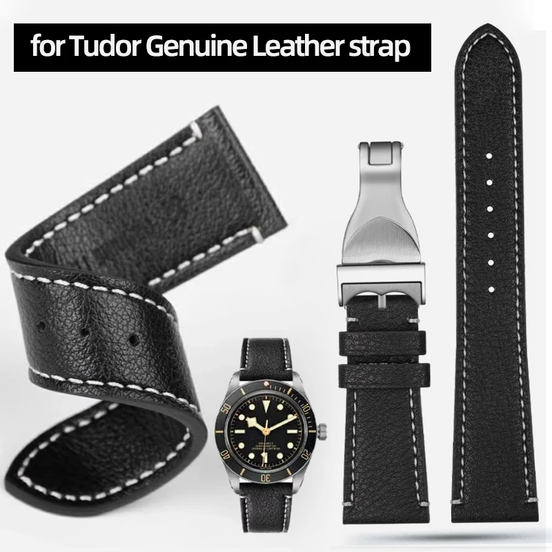 20Mm 22Mm Cinturino Per Orologio In Vera Pelle Per Tudor Heritage Black Bay 58 Cinturino Black Bay Gmt Glamour Date Bracciale