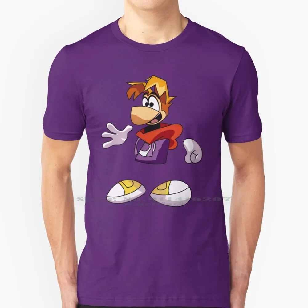 Maglietta Rayman 100% Puro Cotone Rayman Rayman Rayman Legends Videogioco Mascotte
