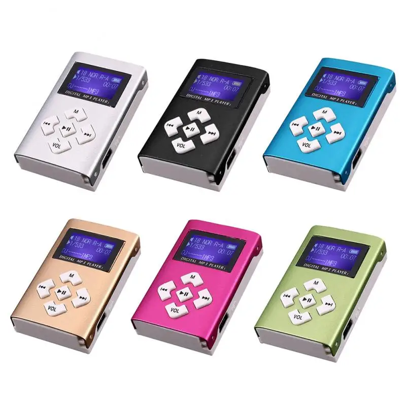 Clip Portatile Lettore Musicale Mp3 Supporto 32Gb Micro Sd Tf Card Schermo Lcd Fashion Sport Music Player Walkman Lettore Mp3 Ipod Touch
