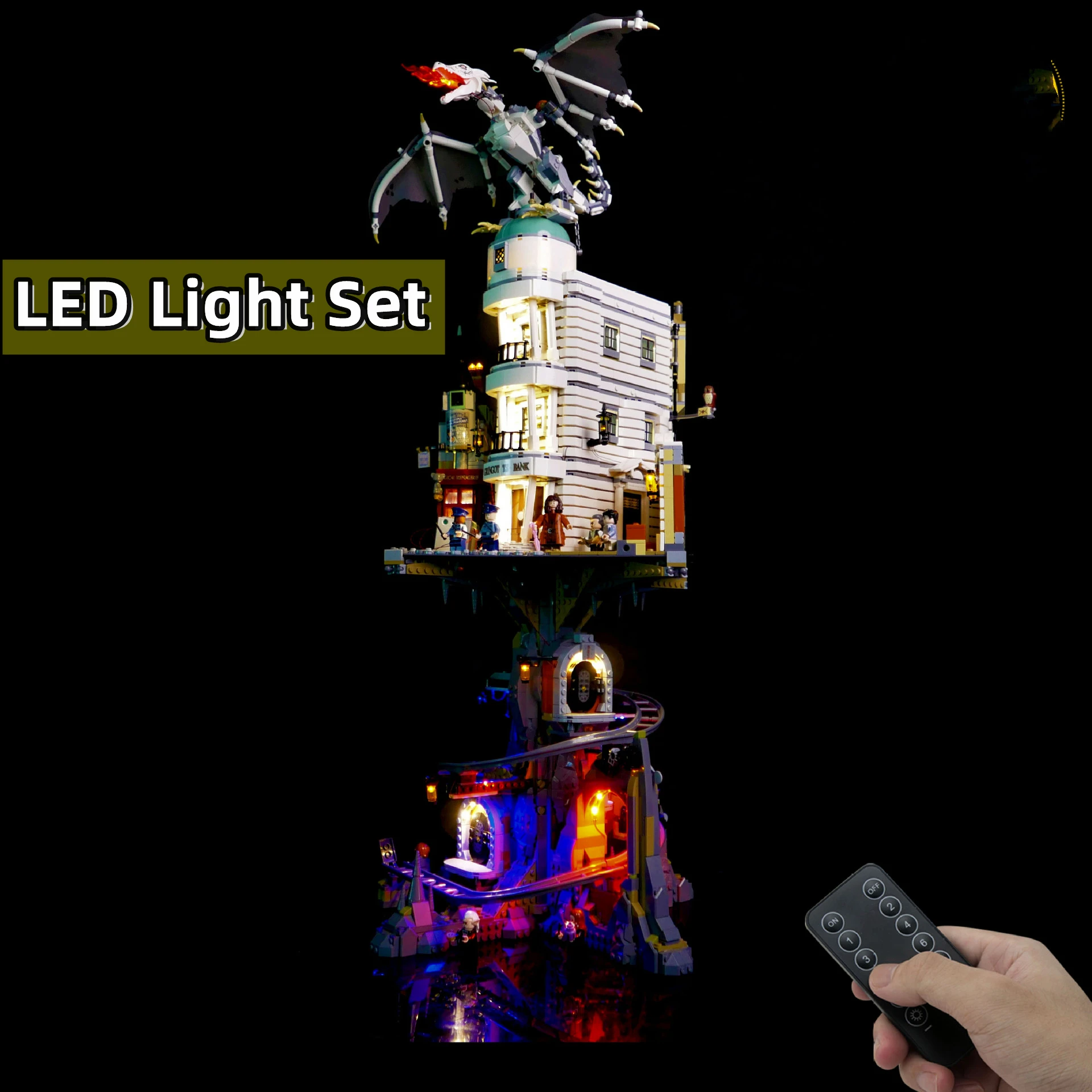 Nuovo In Magazzino Set Di Luci A Led Telecomandate Per Gringotts Wizarding Bank Compatibile Con Lego 76417 Building Blocks Mattoni Giocattoli