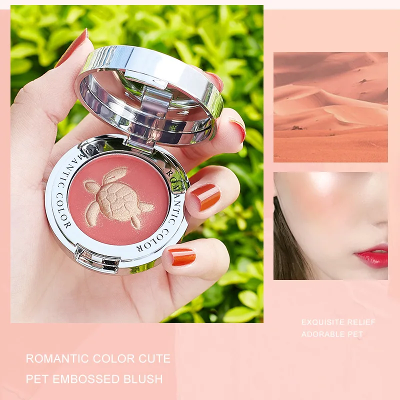 Cipria Blush Peach Pallete Viso Blush Pigmento Minerale Crema Brillante Fard Viso Rosso Ombra Viso Cosmetici Trucco