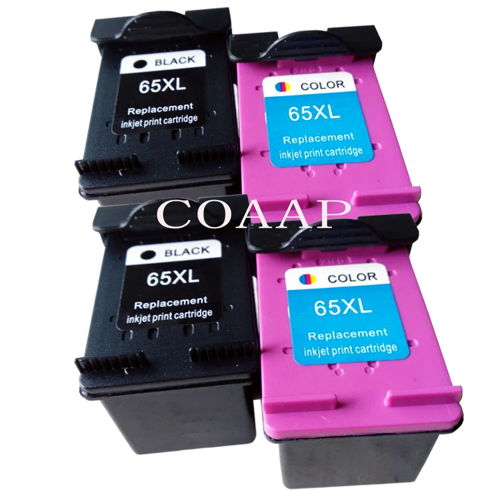 Cartuccia D'Inchiostro Hp 65 Xl Compatibile Da 4 Pezzi Per Stampanti Deskjet 3720 3722 3723 3732 3752 3755 3730 3758 All-In-One