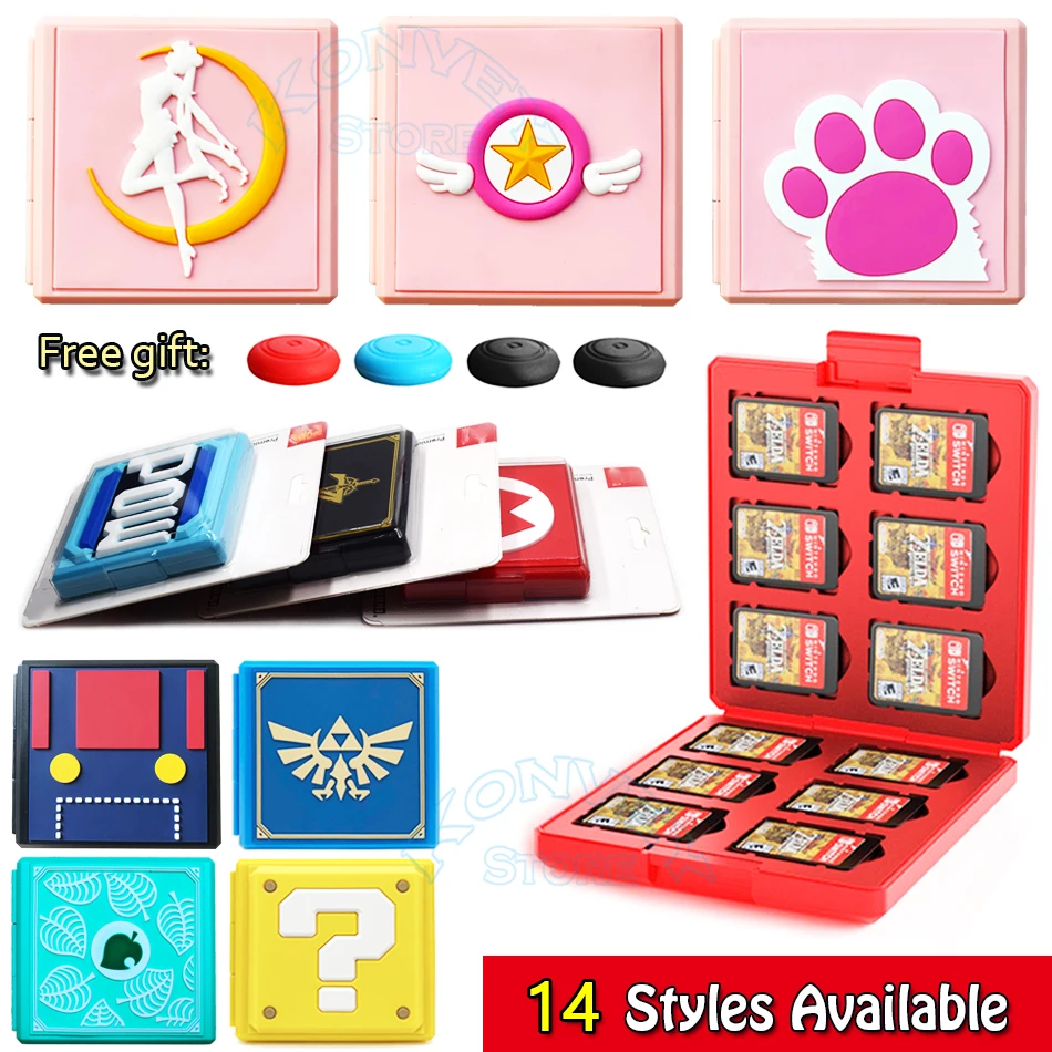 Custodia Per Carte Da Gioco Carina Per Nintendo Switch/Oled Monster Hunter Rise Sd Cards Scatola Di Immagazzinaggio Conchiglia Rosa Per Nintendo Switc