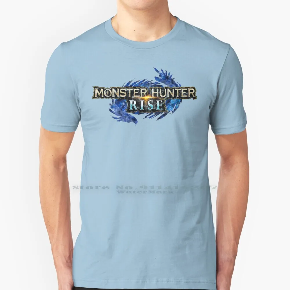 Monster Hunter Rise Distressed Logo T Shirt 100% Puro Cotone Monster Hunter Rise Mh Rise Gioco Di Gioco Monster Hunter World