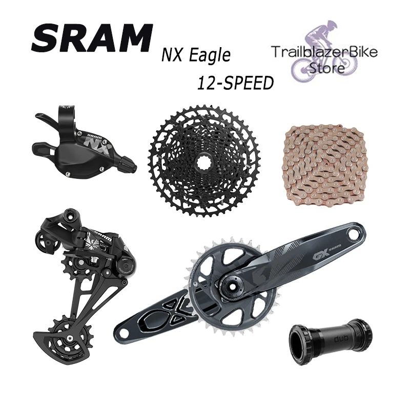 Sram Nx Eagle 12V 12 Velocità Mtb Groupset Gx Guarnitura 32T 34T Shifter Rd Chain Pg1210 Pg1230 Cassetta Mtb Kit