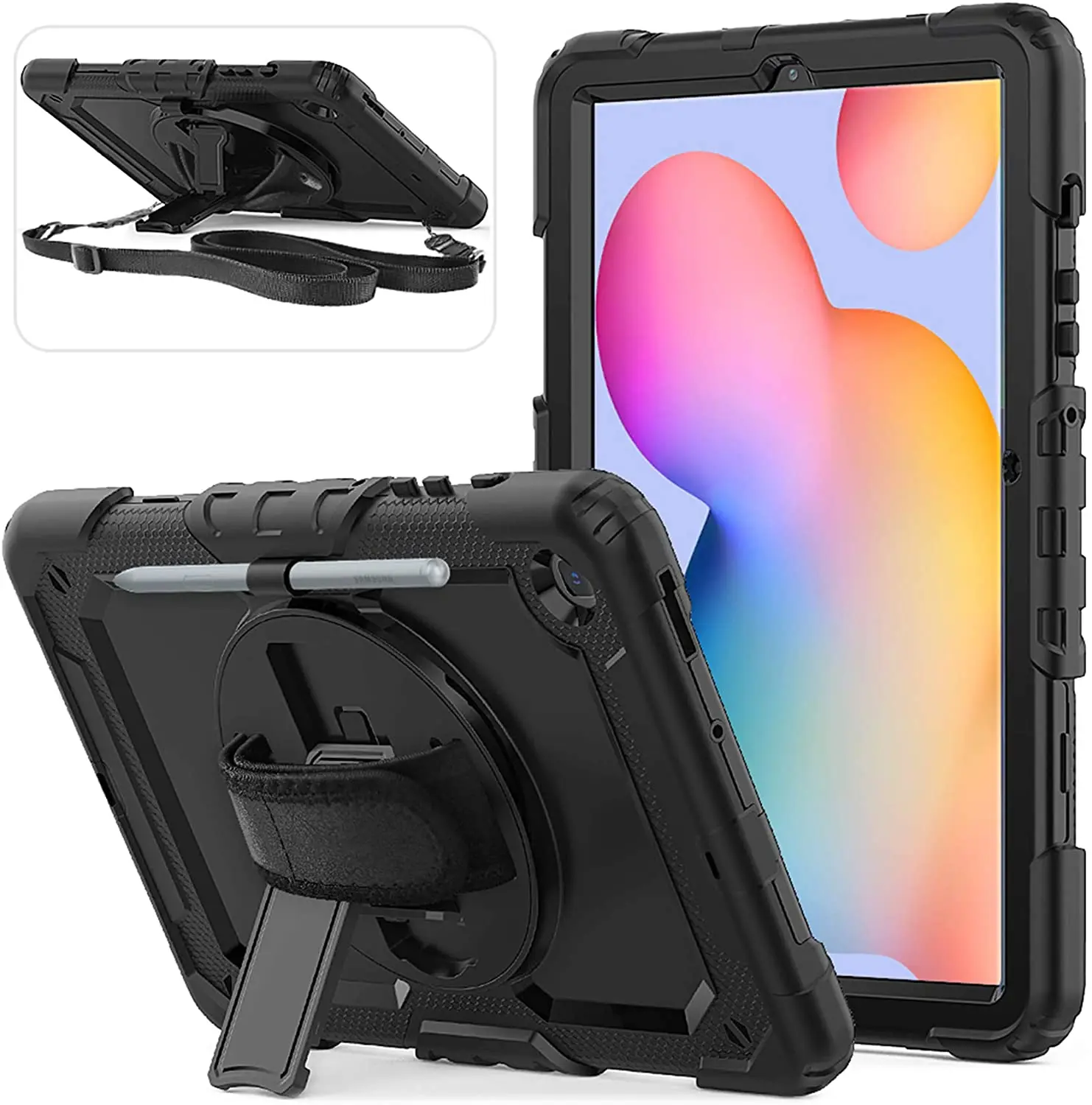 Tracolla Robusta Con Supporto Per Penna S Custodia Robusta Per Samsung Galaxy Tab S6 Lite 10.4 "2020 Sm-P610/P615