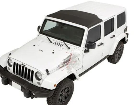 J311-9 Importato Soffitto Auto Nero Soft Top Per Jeep Per Wrangler Jl Lantsun