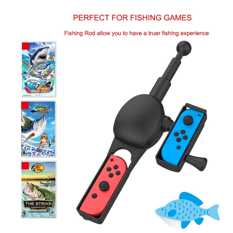 Per Nintendo Switch Canna Da Pesca Fishing Star Switch Accessori Per Giochi Di Pesca Per Joy-Con Controller Maniglia Storage