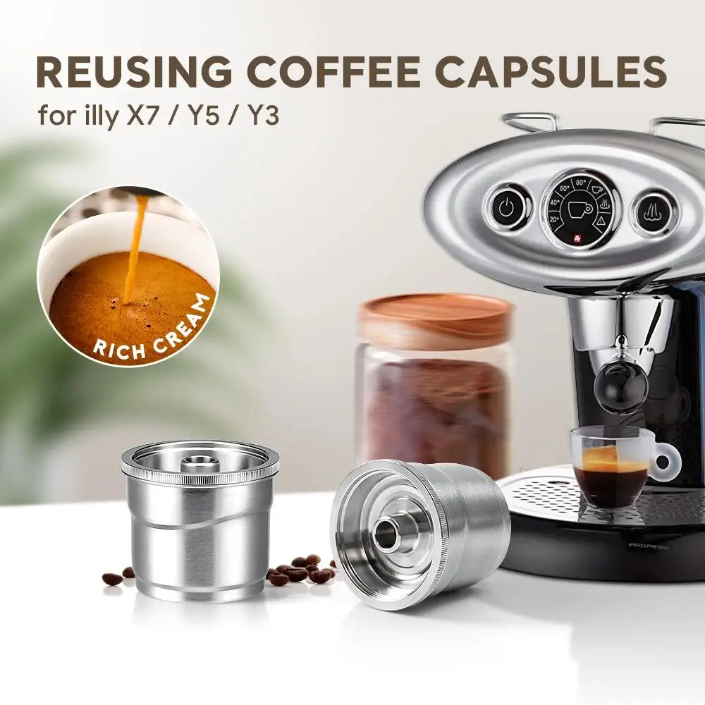 Cialde Riutilizzabili Per Illy Iperespresso Capsule Capsule Caffè In Acciaio Inox Filtri Per Illy X7 Y3 Y5 Coffee Mahcine