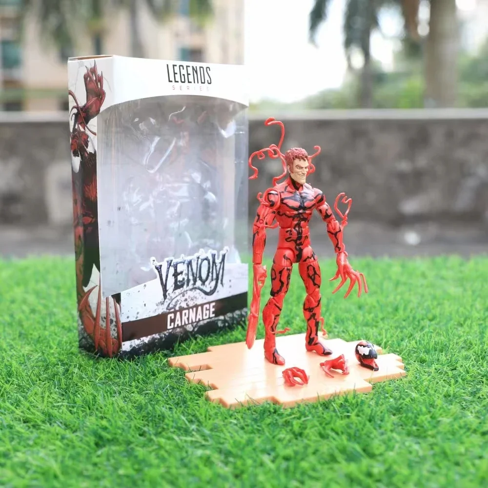 Ml Legends Venom Carnage Action Figures Toys 6 Pollici Red Venom Figurine Mobili Statue Model Doll Ornamenti Da Collezione Regali