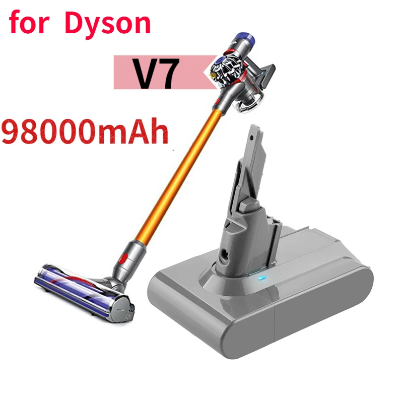 2022 Neue Dyson V7 Batterie 21,6 V 98000Mah Li-Lon Akku Fur Dyson V7 Batterie Tier Pro Staubsauger Ersatz