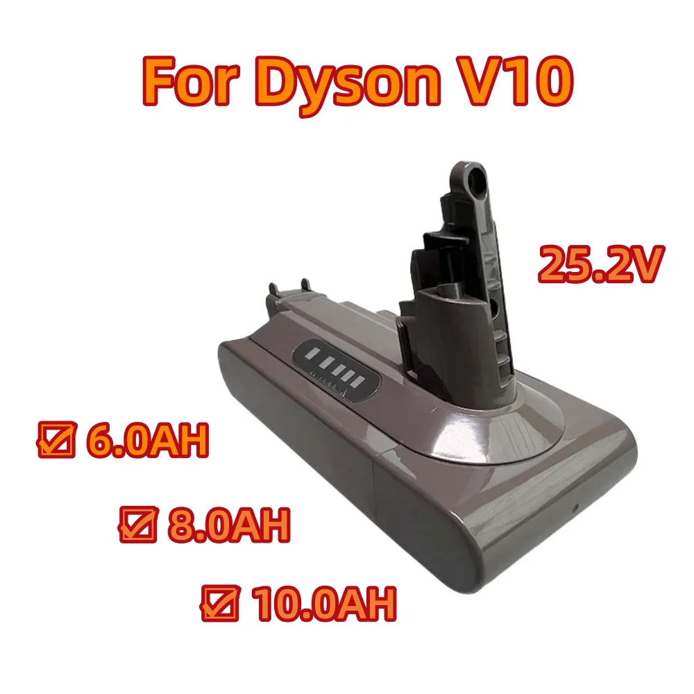 25.2V 6.0Ah/8.0Ah/10.0Ah Per Dyson V10 Ersatz Batterie Lithium-Ionen Batterie Kompatibel Mit V10 Cordless Staubsauger