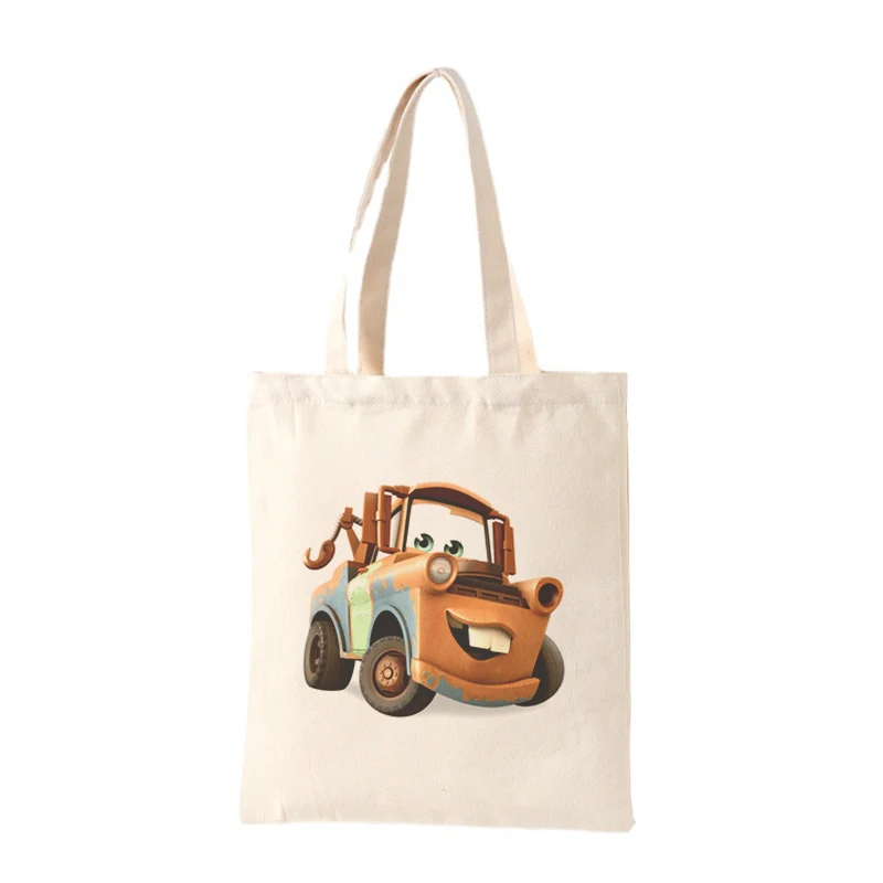 Borse Per La Spesa Riutilizzabili Pieghevoli Disney Pixar Cars 2 3 Toy Luigi Mouth Lightning Mcqueen Mack Truck Mater Sheriff Car Vehicles