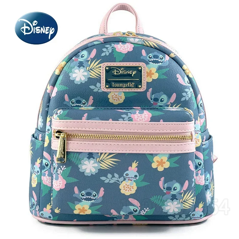 Disney Stitch New Loungefly Mini Zaino Luxury Brand Original Women'S Backpack Cartoon Cute Children'S Schoolbag Di Alta Qualità