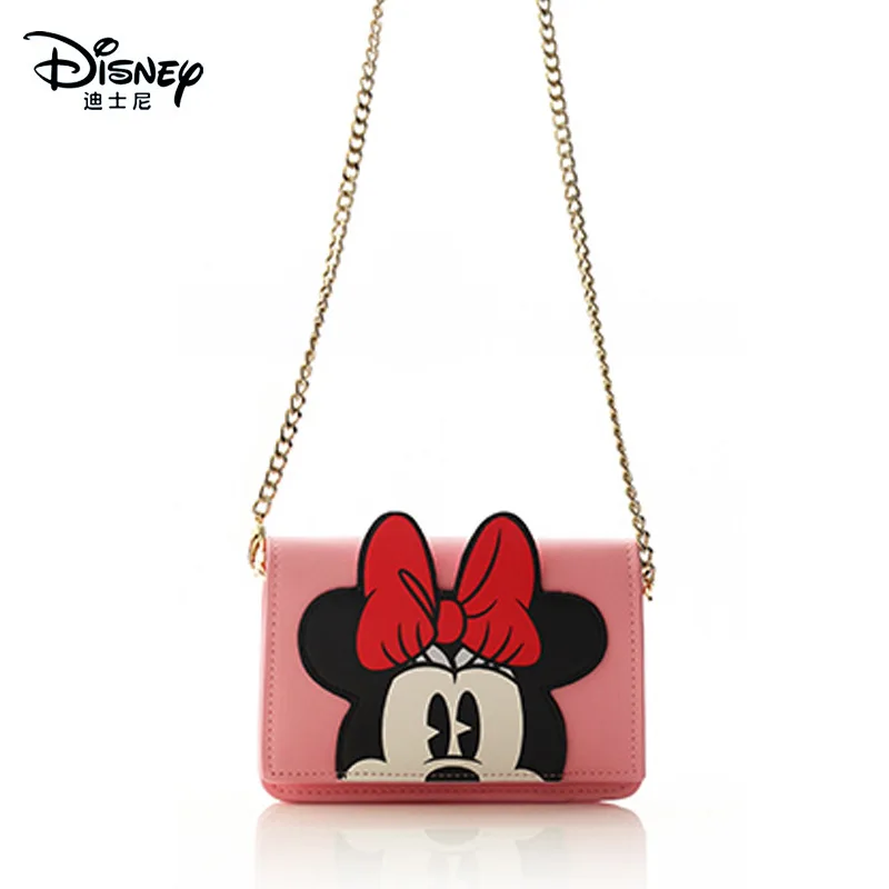 Disney Minnie New Girls' One Shoulder Crossbody Bag Luxury Brand Original Mini Girls' Bag Cartoon Fashion Crossbody Bag