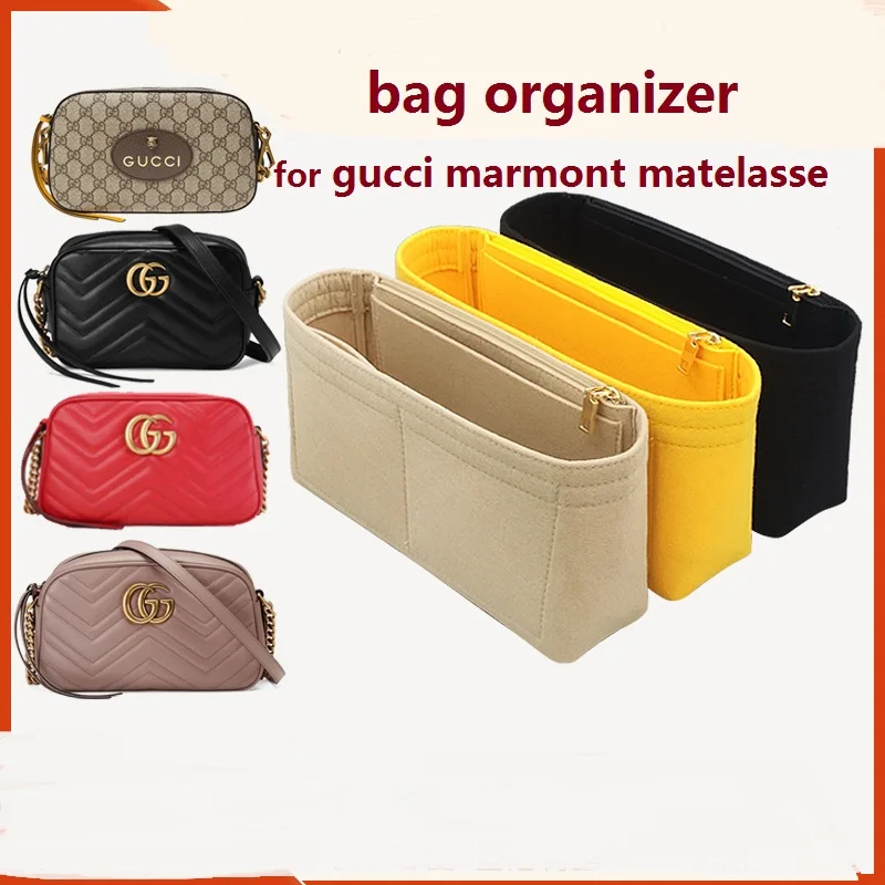 Argon Only Sale Inner Bag】Bag Organizer Insert Per Gucci Gg Marmont Matelasse Camera Organizer Divisore Shaper Protector Scomparto