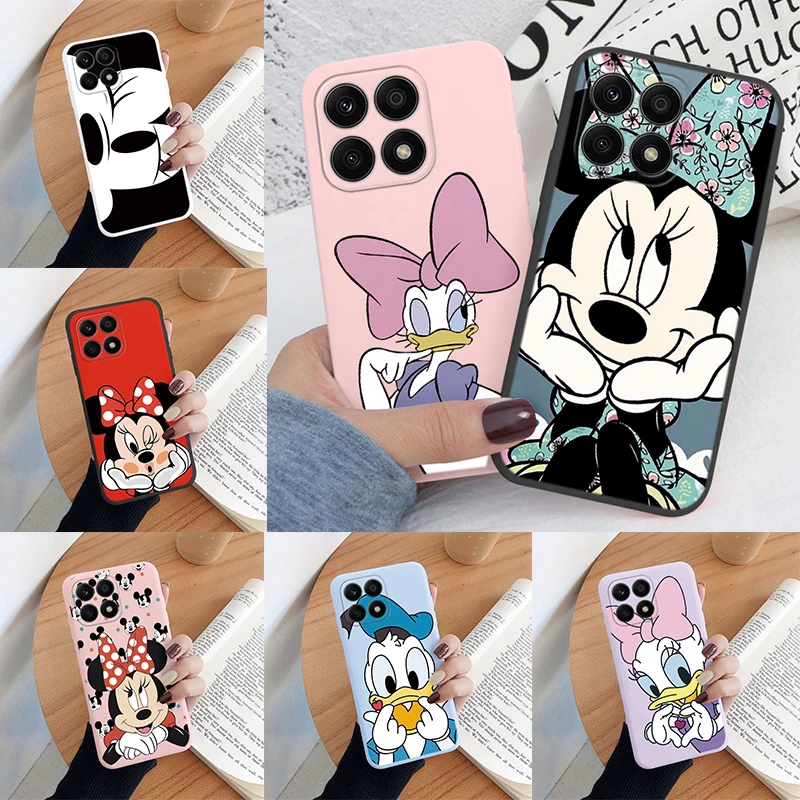 Custodia Anime Funda Per Honor X6 X6S Cartoon Pink Mickey Minnie Paperino?