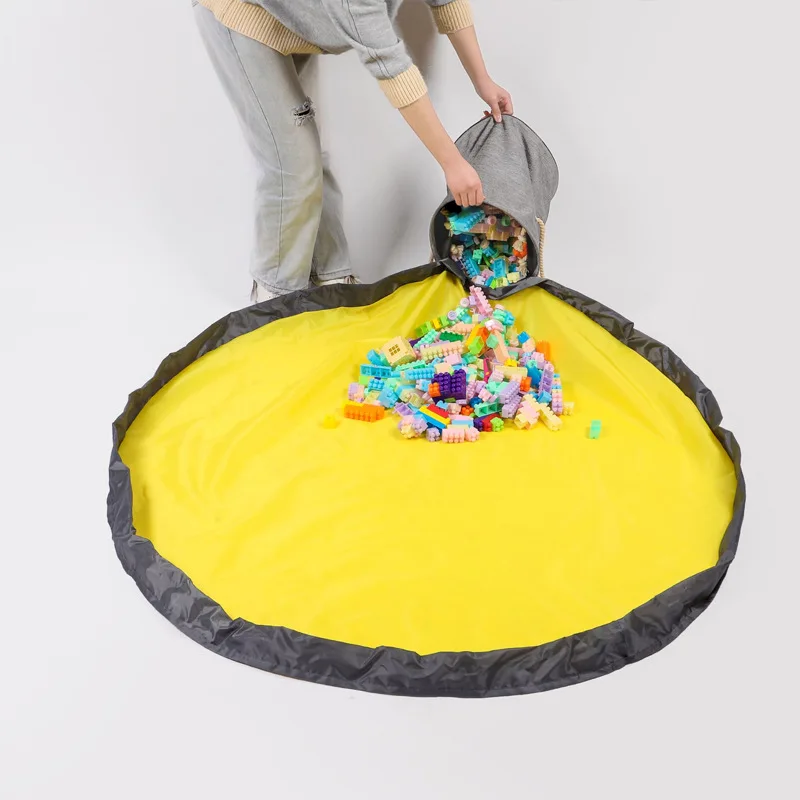 Hot Sale Toy Clean-Up Storage Bag Lego Felt Storage Bag Waterproof Oxford Play Mat