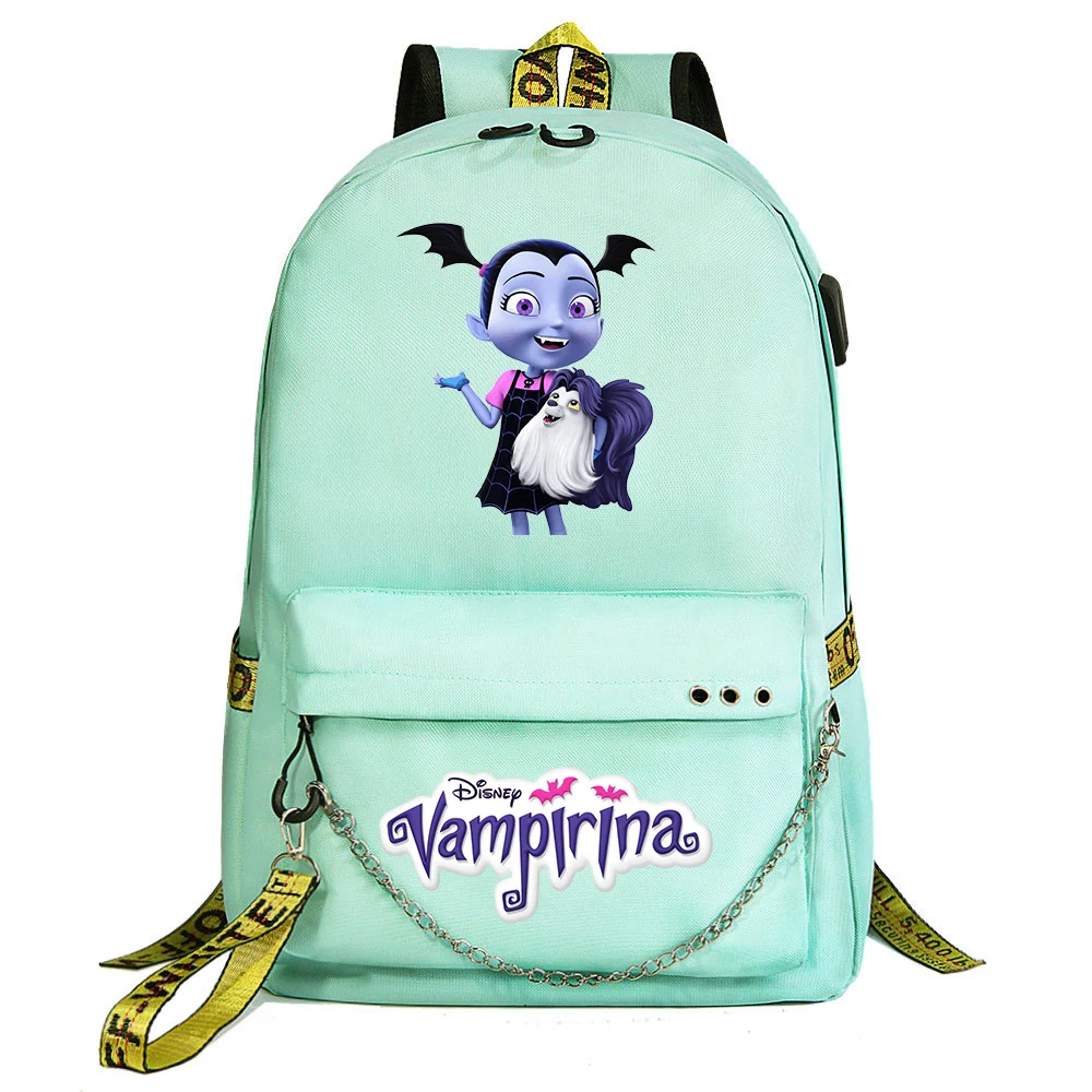 Disney Vampirina Zaino Usb Borsa Da Scuola Zaino Per Laptop Donna Uomo Zaino Da Viaggio Zaini Da Viaggio Zaino A Catena Mochilas