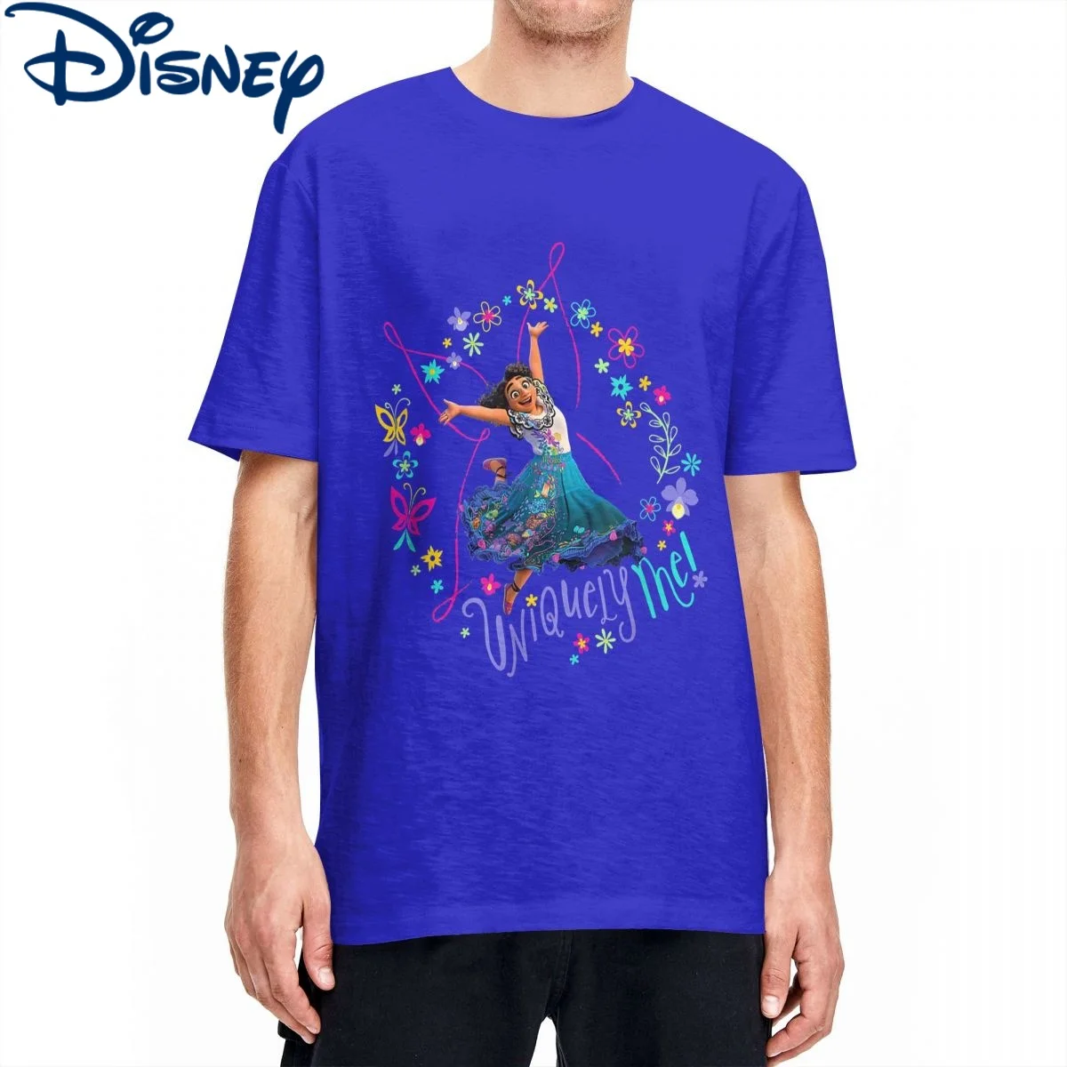 T-Shirt Donna Disney Encanto Crazy 100% Cotton Tee Shirt Mirabel Unique Me Pink Butterfly T Shirt Girocollo Top Idea Regalo