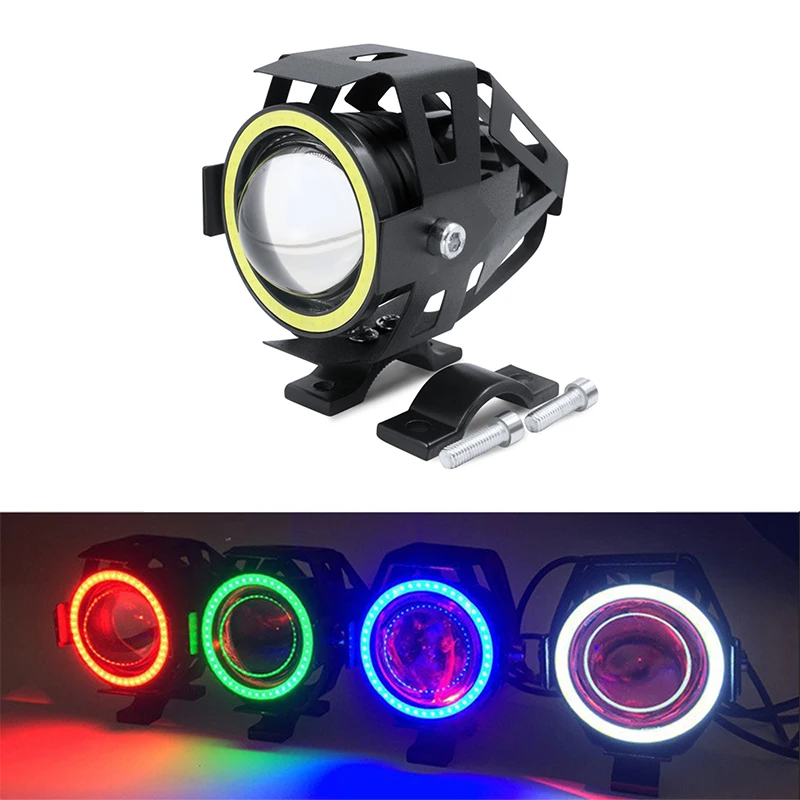 Faro Moto Led Explorers Angel Eye Ausiliario Moto Bike Fendinebbia Faretti Accessori Led Spot 125W U7 Drive