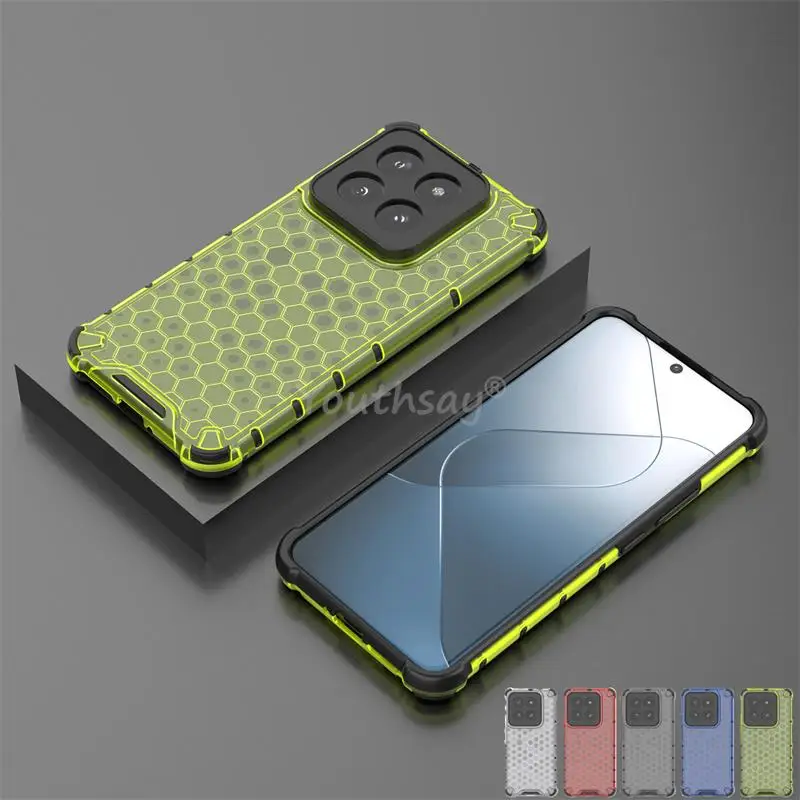 A Nido D'Ape Antiurto Per Xiaomi 14 Pro Case Armor Capa Xiaomi 14 Pro Cover Traslucida Protector Custodia Xiaomi 14 Pro