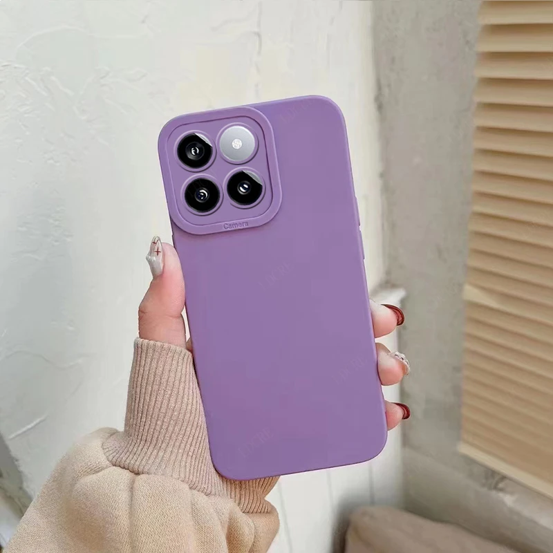 Per Cover Xiaomi 14 Pro Custodia Xiaomi 14 Pro Capas Fotocamera Protettiva In Silicone Colore Antiurto Tpu Soft Funda Mi 13 T 13 T 14 Pro