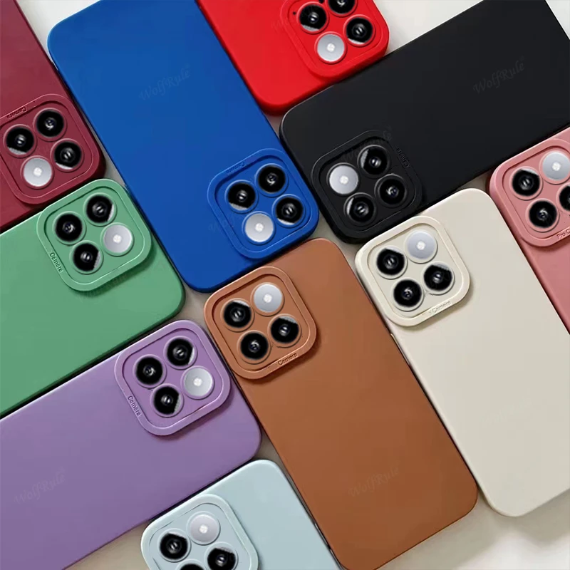 Per Xiaomi 14 Pro Custodia Cover Mi 13 T 13 T 14 Pro Capas Protezione Per Fotocamera Silicone Colore Antiurto Soft Fundas Xiaomi Mi 14 Pro
