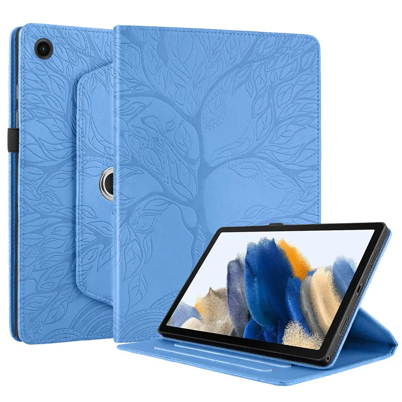 Per Samsung Galaxy Tab A9 8.7 Custodia Emboss Tree 360 Supporto Rotante Tablet Coque Per Galaxy Tab A9 Plus Sm X210 X215 Tablet Cover