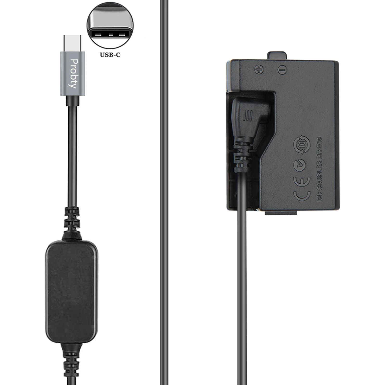 Usb-C Lp-E10 Lp E10 Ack-E10 Dr-E10 Batteria Fittizia Per Canon Eos 1100D 1200D 1300D 1500D 2000D 3000D T3 T5 T6 X50 X70
