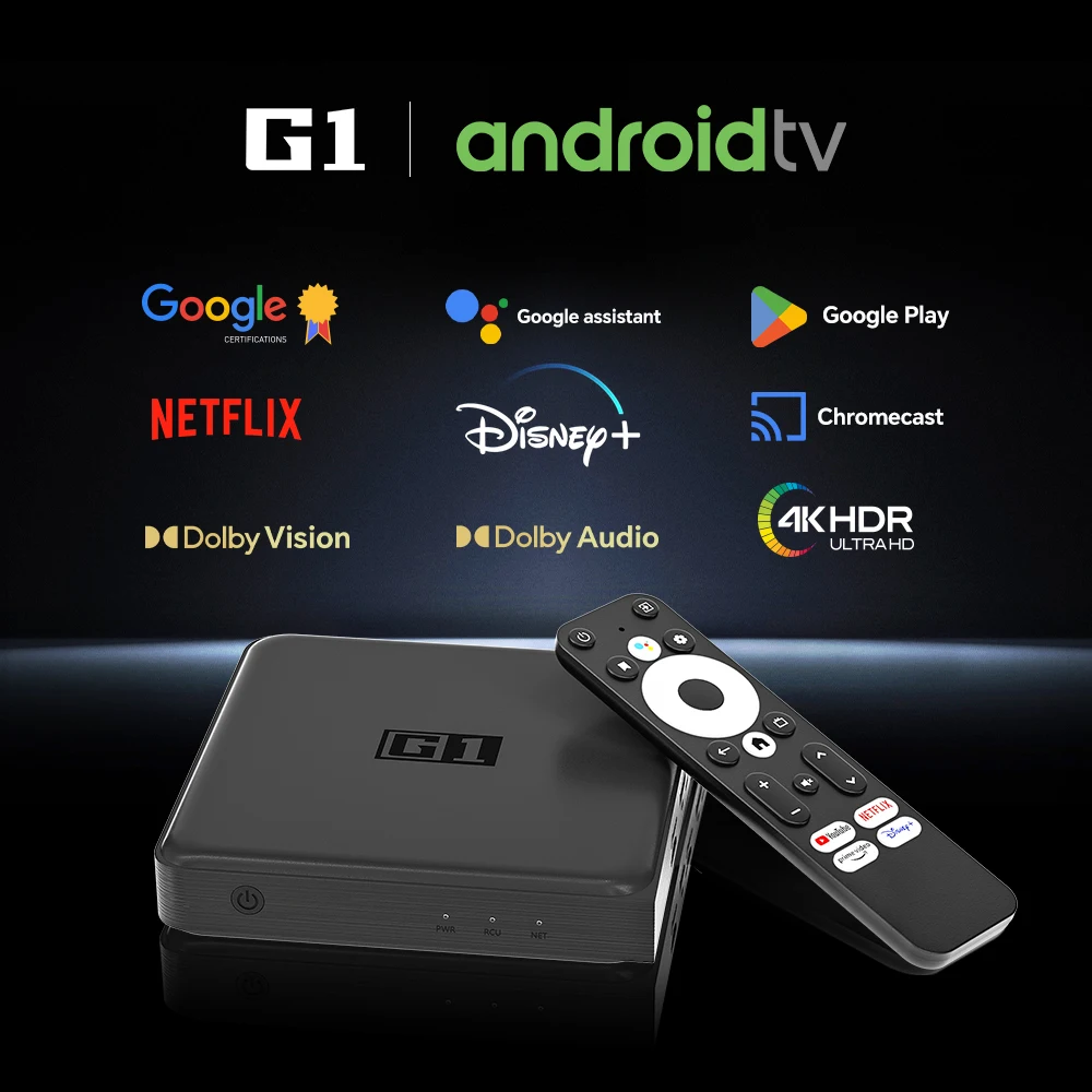 Android11 Tv Box Con Netflix Google Certified Kinhank G1 Smart Tv Box 4G 32G S905X4 Wifi6 Media Player Dolby Av1 4K Set Top Box